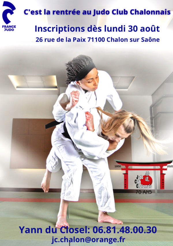 C’est la rentrée  au Judo Club Chalonnais !