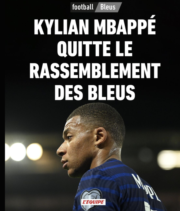 Mbappé forfait pour les deux prochains matchs avec les Bleus