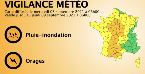 L'Ouest de la Saône et Loire en alerte orange aux orages 