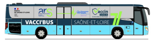 COVID 19 - Les déplacements du Vacci'Bus à Louhans, Autun, Mâcon et Saint-Marcel 