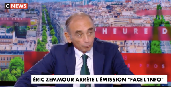 Eric Zemmour écarté de l'antenne de CNEWS