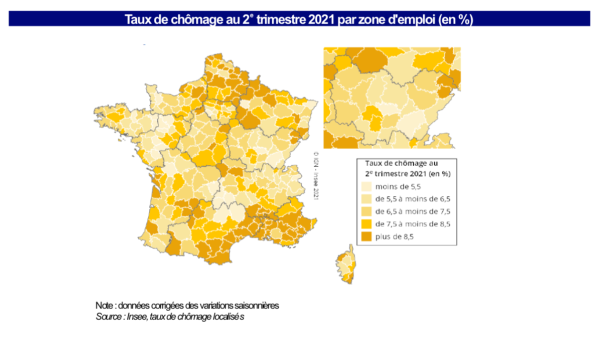 Chômage en Bourgogne-Franche-Comté : Au 2e trimestre 2021, le chômage demeure à un niveau bas