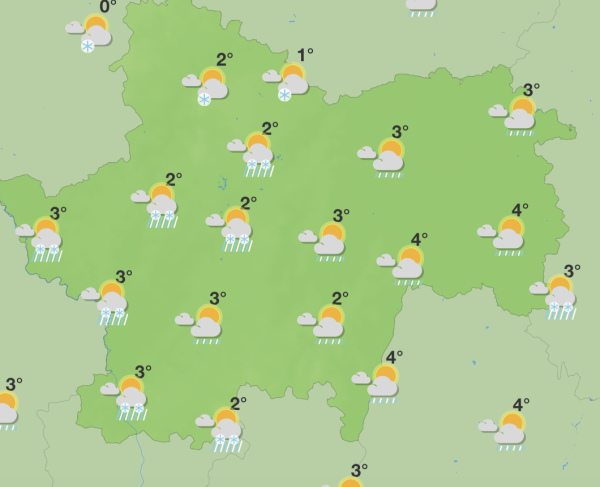 Des flocons attendus sur l'ouest du département de Saône et Loire 