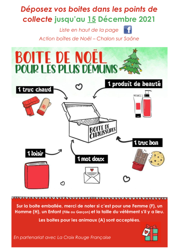 11 points de collecte jusqu'au 15 décembre pour déposer vos boites de Noël 