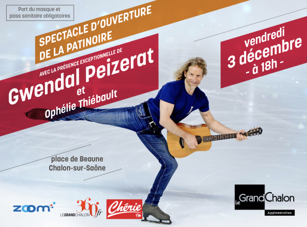 Gwendal Peizerat en guest-star pour l'inauguration de la patinoire du Grand Chalon 