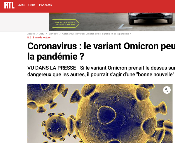Coronavirus : le variant Omicron peut-il signer la fin de la pandémie ?