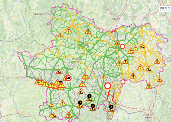 NEIGE - Circulation difficile sur le Sud de la Saône et Loire ce vendredi matin 