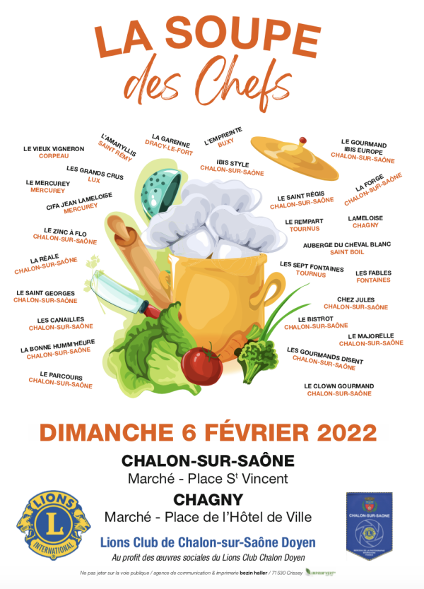 La soupe des Chefs du Lions Club Chalon Doyen revient en force