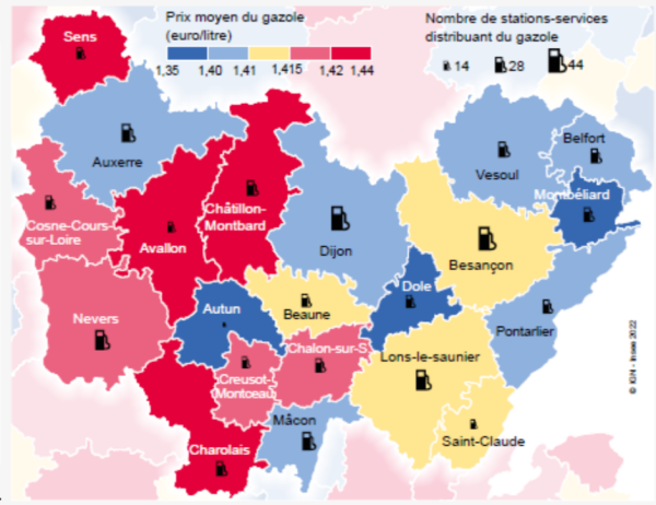 Les prix des carburants s’envolent en 2021 avec quelques disparités locales en Bourgogne-Franche Comté