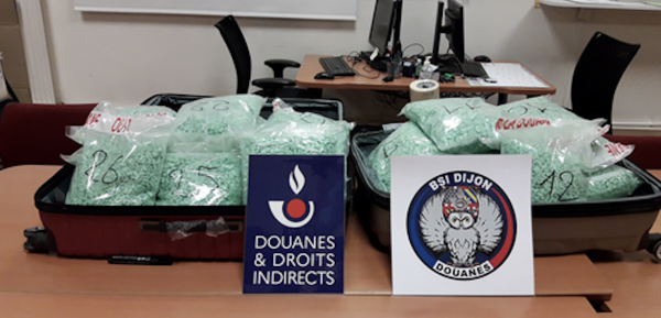 66,58 kg d’ecstasy saisis par les douaniers dijonnais