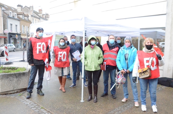 A Chalon sur Saône, l'intersyndicale appelait à la mobilisation dénonçant l'exclusion du médico-social dans le Ségur de la santé