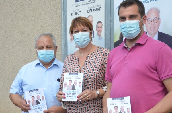 DEPARTEMENTALES - CANTON D'OUROUX SUR SAONE - La paire sortante Desmard/Roblot affiche " une maîtrise sans faille du canton" 