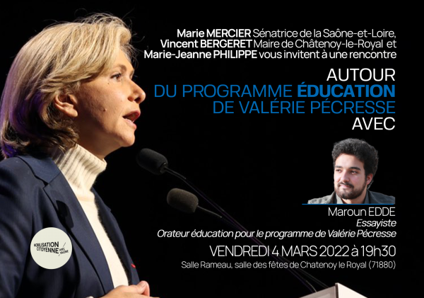 PRESIDENTIELLE - Réunion publique ce vendredi soir autour de la candidature de Valérie Pécresse