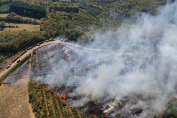 Deux départs de feu de forêt à proximité de Bibracte