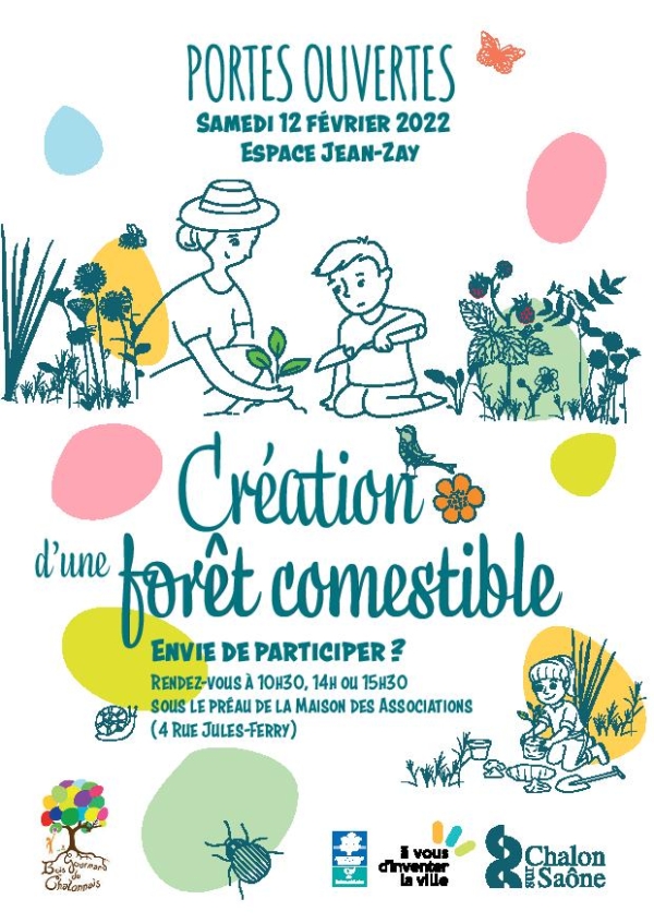 Portes ouvertes
- Création d’une forêt comestible et gourmande
à découvrir le samedi 12 février