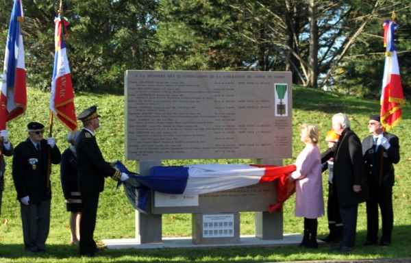 Inauguration du mémorial départemental des Compagnons de la libération à Buxy