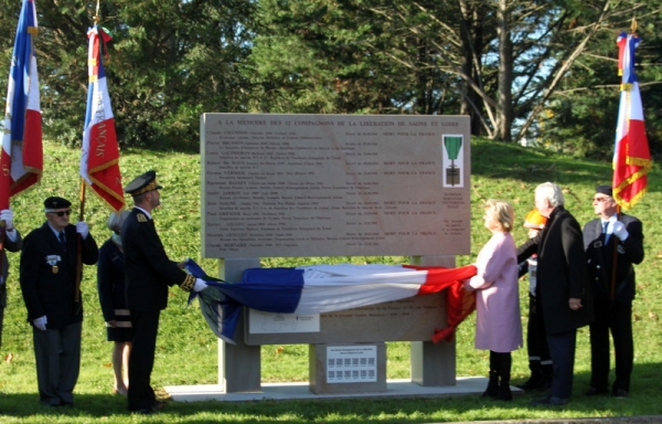 Inauguration du mémorial départemental des Compagnons de la libération à Buxy