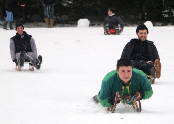 A Glux en Glenne, la neige a fait des heureux ce week-end 