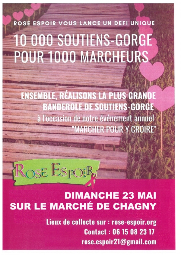 Rose Espoir vous donne rendez-vous sur le marché de Chagny 