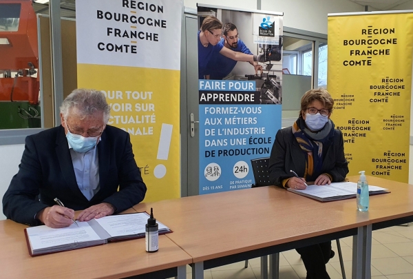 La Région Bourgogne-Franche-Comté s’engage avec la Fédération des Écoles de Production en faveur des jeunes en situation de décrochage scolaire