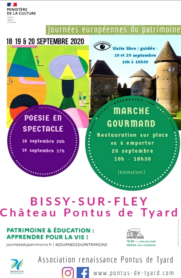 Une originalité aux prochaines journées patrimoine au château Pontus de Tyard à Bissy sur Fley !
