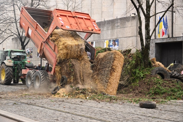 Plusieurs dizaines de tonnes de fumier et de pneus déversés devant des sites politique clés de la ville de Dijon