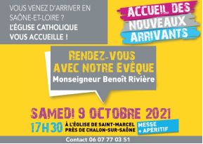 Monseigneur Rivière accueillera le 9 octobre les nouveaux arrivants en Saône-et-Loire