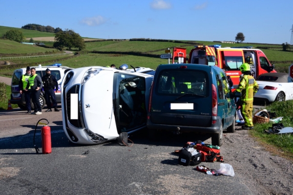 Sacrée collision ce samedi en fin de matinée 