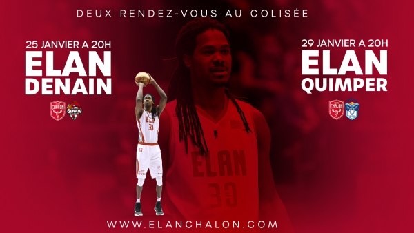 PRO B - Les deux prochains rendez-vous pour l'élan Chalon au Colisée