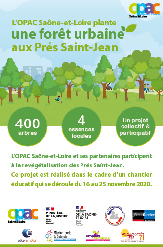 L’OPAC Saône-et-Loire plante sa première forêt urbaine aux Prés Saint-Jean