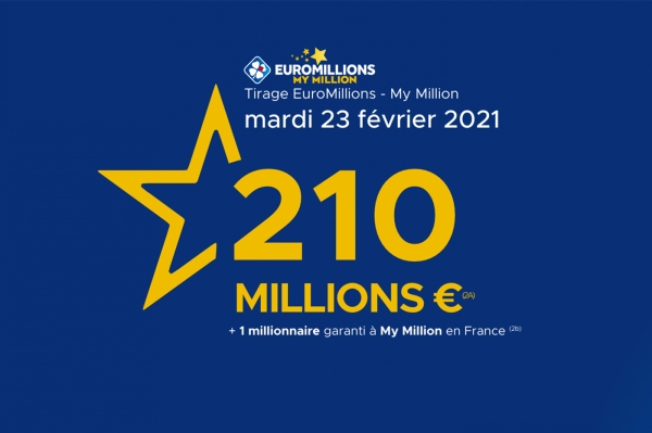 EuroMillions : le jackpot de 210 millions remis en jeu vendredi