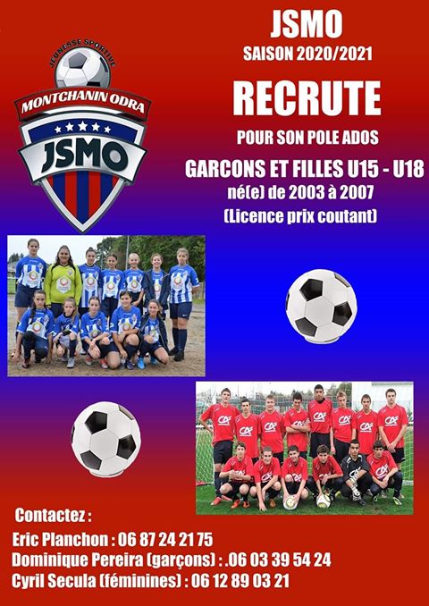 La Jeunesse sportive Montchanin Odra recrute 