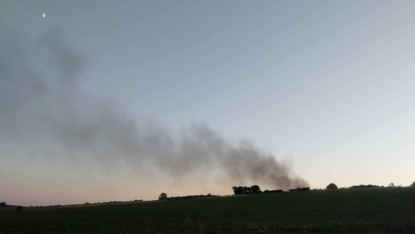 Un panache de fumée aperçu depuis Chalon sur Saône 