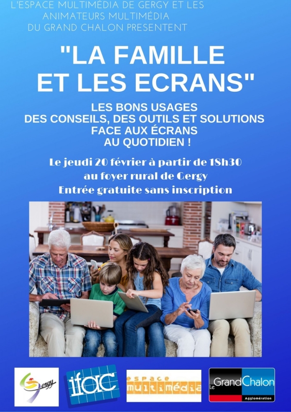 A Gergy, ce jeudi soir, la question des écrans en famille 