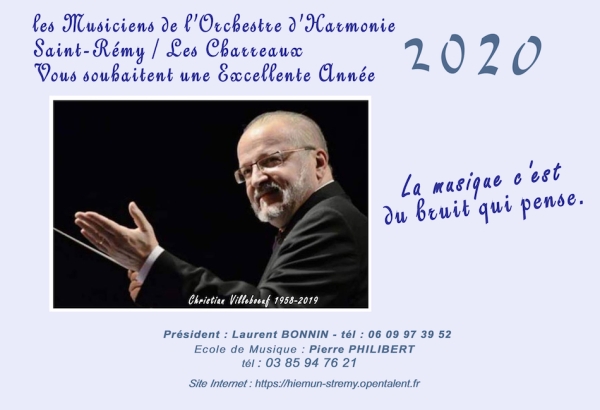 Le calendrier de l'Orchestre d'Harmonie de Saint-Rémy / Les Charreaux est en cours de distribution