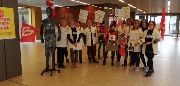 A l'hôpital de Chalon sur Saône, les manipulateurs radio étaient à 100 % en grève 