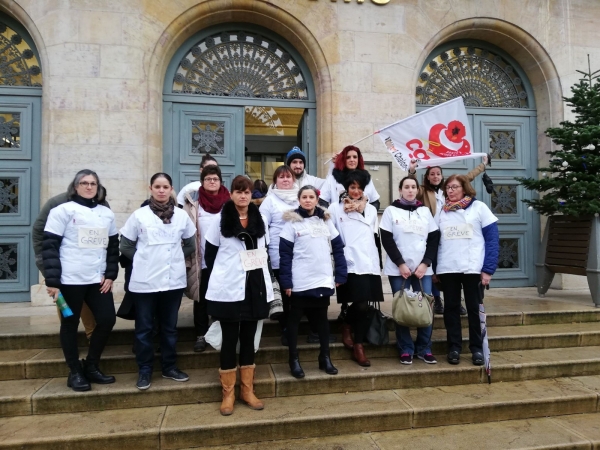 Les agents du service de soins infirmiers de la ville de Chalon sur Saône mobilisés pour dénoncer leurs conditions de travail