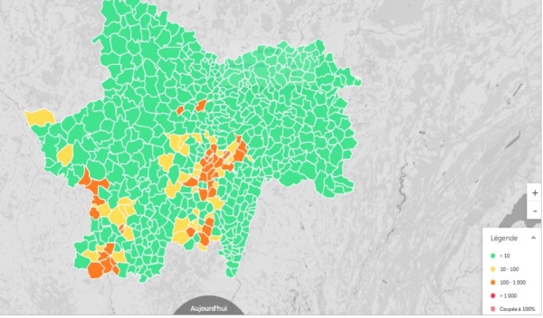 VENTS VIOLENTS - 11 000 foyers privés d'électricité en Saône et Loire 