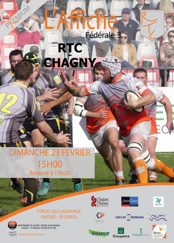 Les Tangos Chalonnais reçoivent Chagny ce dimanche après-midi au Stade Léo Lagrange