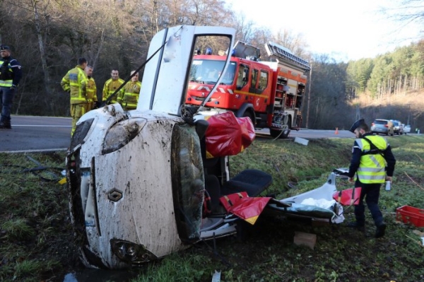 Une jeune femme blessée dans une perte de contrôle 