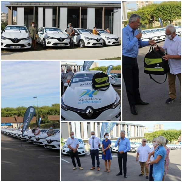 50 voitures remises par le Département de Saône et Loire  aux aidants à domicile