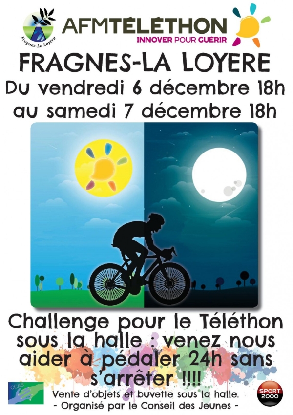 TELETHON 2019 - Venez les aider à pédaler 24h sans s'arrêter ! 