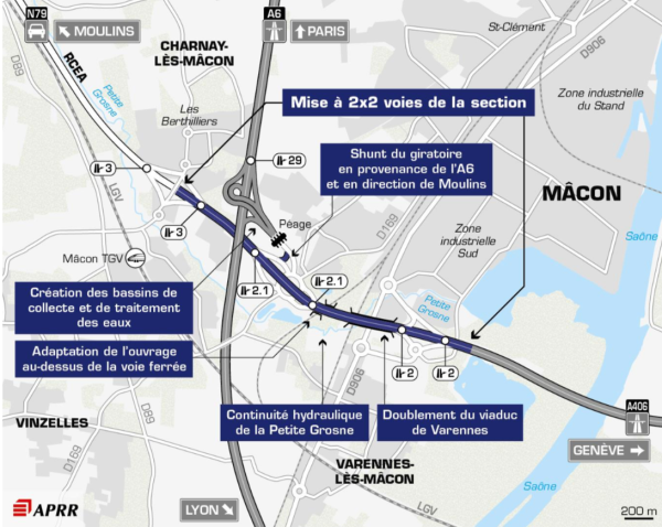 A 406 - N79 - Mise en service d'une section aménagée sur 4,5 kilomètres 