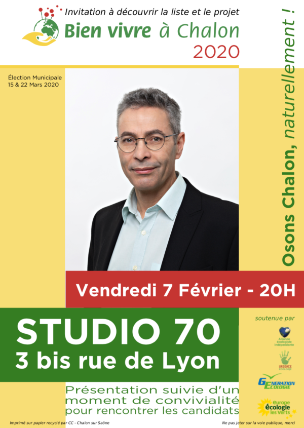 MUNICIPALES - Mourad Laouès et Bien Vivre à Chalon 2020 dévoileront leur liste le vendredi 7 février