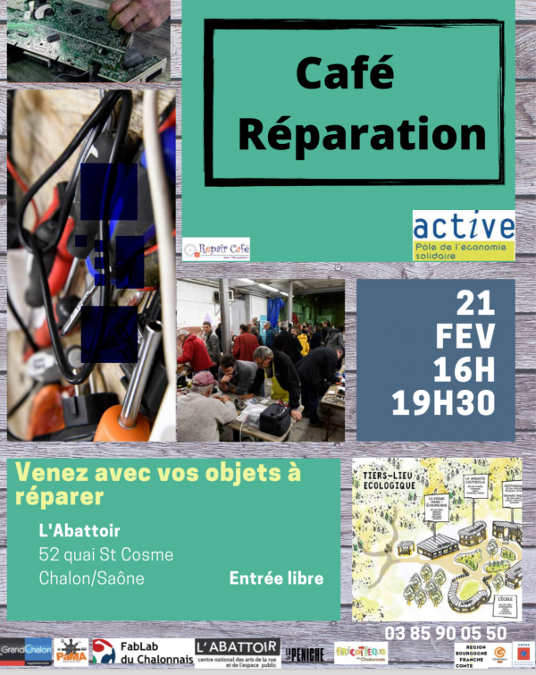 Venez avec vos objets à réparer à l'Abattoir