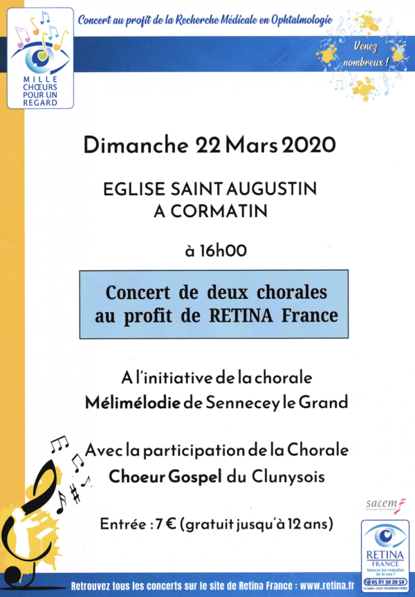 Concert au profit la recherche médicale en ophtalmologie