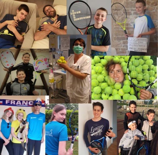 Les clubs de tennis de Saône et Loire sont confinés mais adressent un joli message aux soignants 