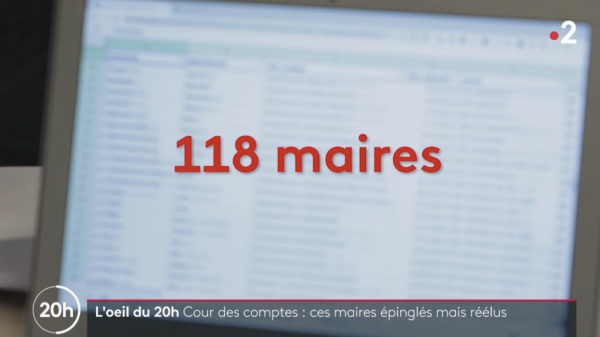 "Au moins 118 maires réélus après avoir été épinglés par la Cour des Comptes pour mauvaise gestion" 