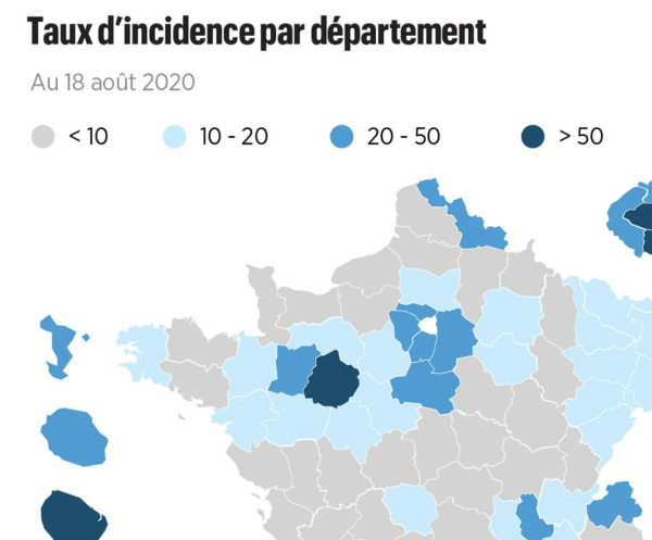 Nouveaux cas de Covid-19 : quels départements sont les plus concernés 