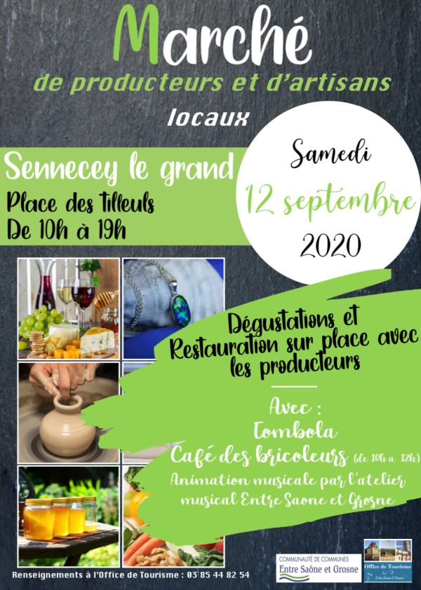 1er Marché de producteurs et artisans locaux annoncé à Sennecey le Grand 